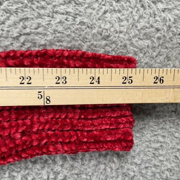 Talbots Chenille Sweater Womens Small Red Ribbed Pullover Winter - Picture 5 of 7